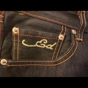 Ed Hardy raw denim jeans